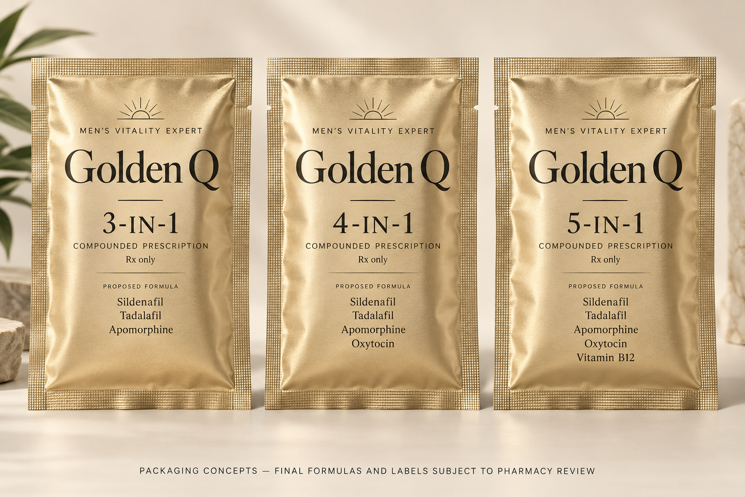 Golden Q 3-in-1 packaging concept
